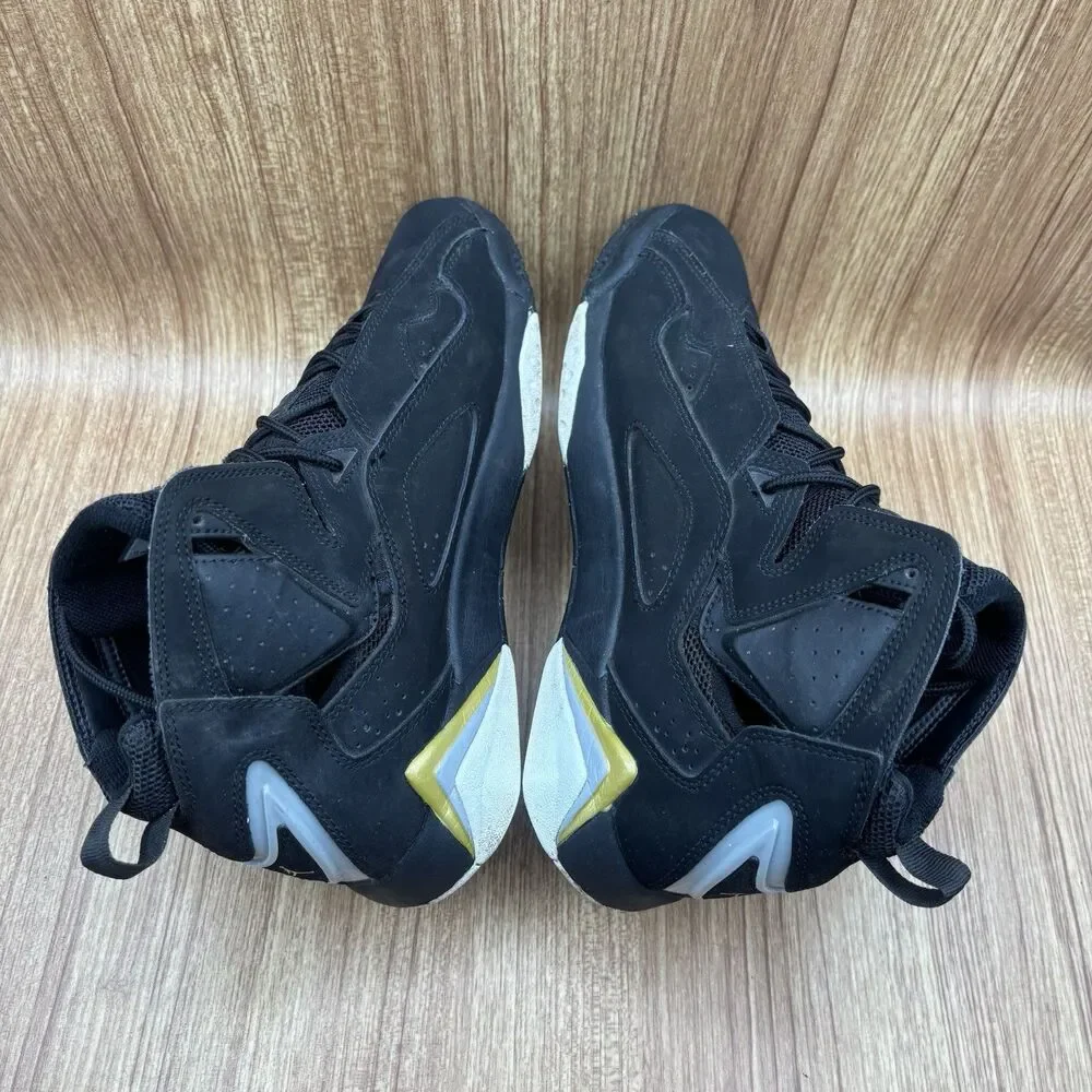 Jordan True Flight Black Metallic Gold 342964-070 Men’s‎ Size 8 Lace Up Sneakers